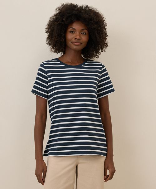 Women's Monterey Stripe Softspun Crew Neck Tee