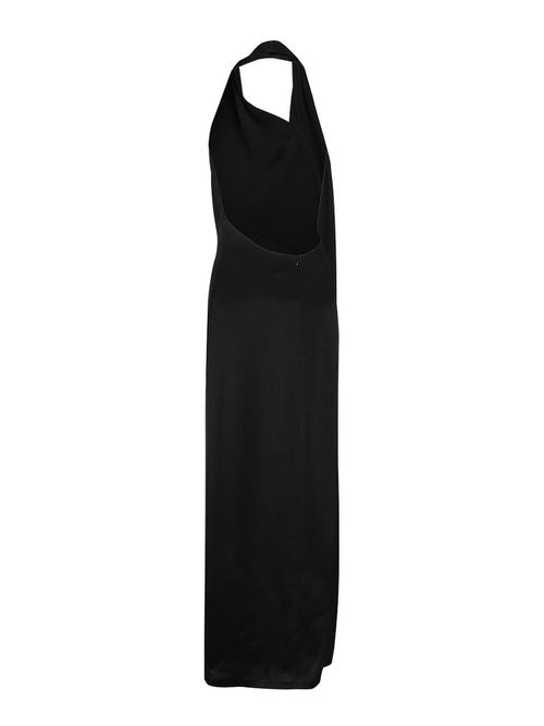 Scarf dress in technical satin