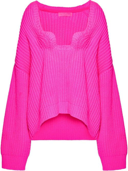 Couture neckline wool jumper - Pink