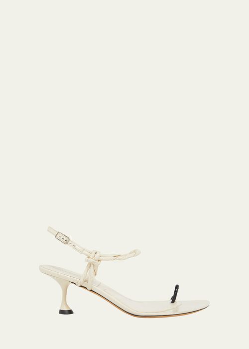 Tee Twisted Leather Ankle-Strap Sandals