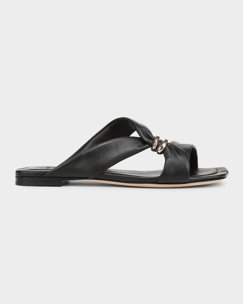 Vilma Strappy Leather Slide Sandals