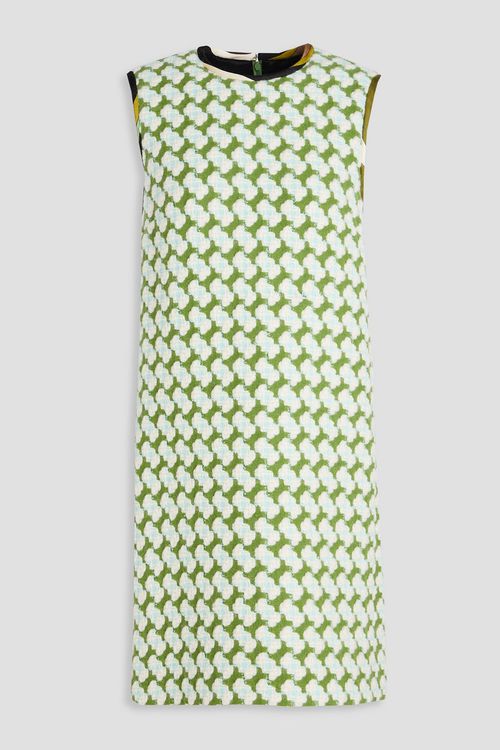 Wool-blend bouclé-tweed mini dress