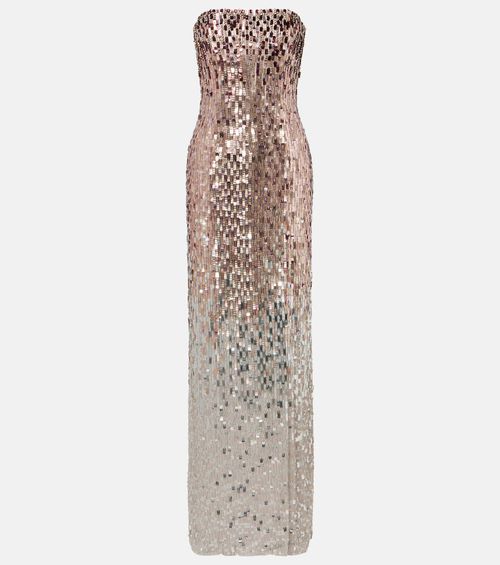 Lucille sequined strapless gown