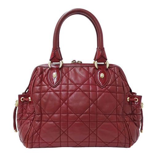 Christian Dior Red Color Leather Handbag Pre-Owned