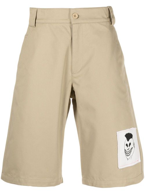 Logo-patch shorts - Neutrals