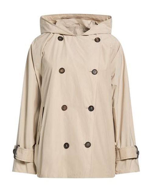 Woman Overcoat & Trench Coat Beige Size 4 Polyester, Cotton