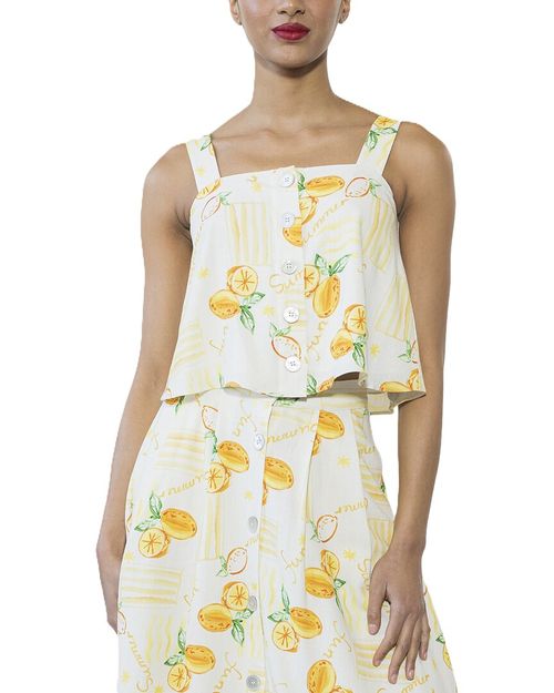 Elena Linen-Blend Top