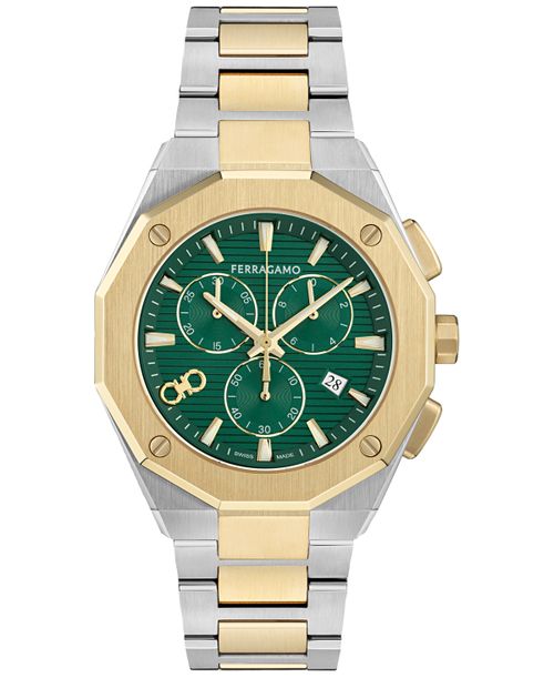 Men's Swiss Chronograph Edge Two-Tone Stainless Steel Bracelet Watch 42mm - Two Tone