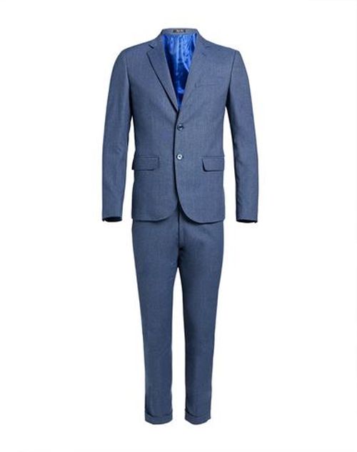 Man Suit Slate blue Size 46 Viscose, Polyester, Wool, Elastane
