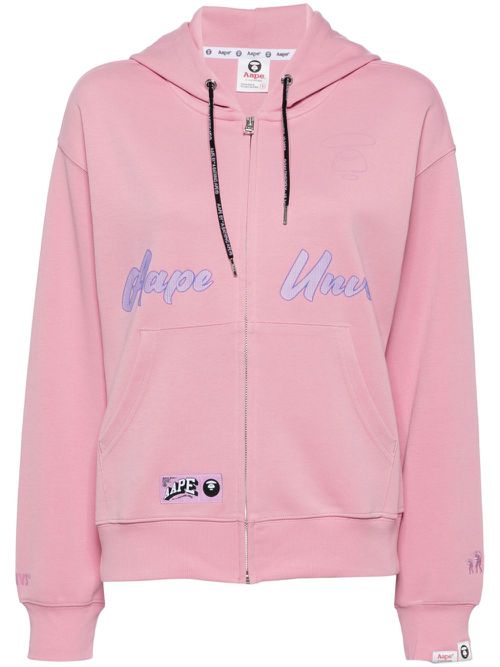 Logo zip-up jacket - Pink