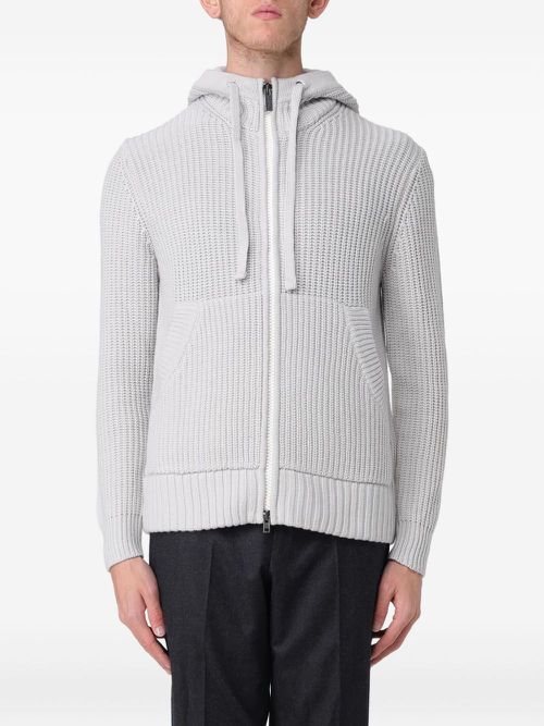 Paolo Pecora ribbed-knit cardigan - Grey