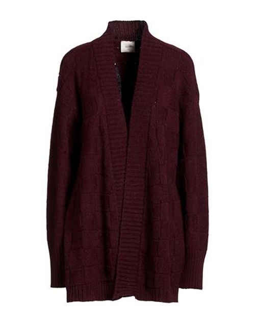 Woman Cardigan Burgundy Size S Acrylic, Alpaca wool, Merino Wool