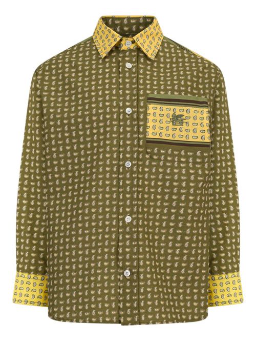 ETRO KIDS paisley-print cotton shirt - Green
