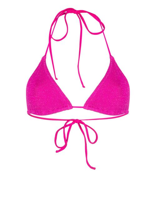 Crinkled bikini top - Pink