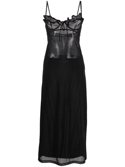 Wire mesh slip dress - Black