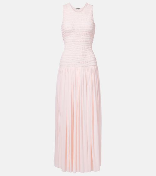 Shirred maxi dress