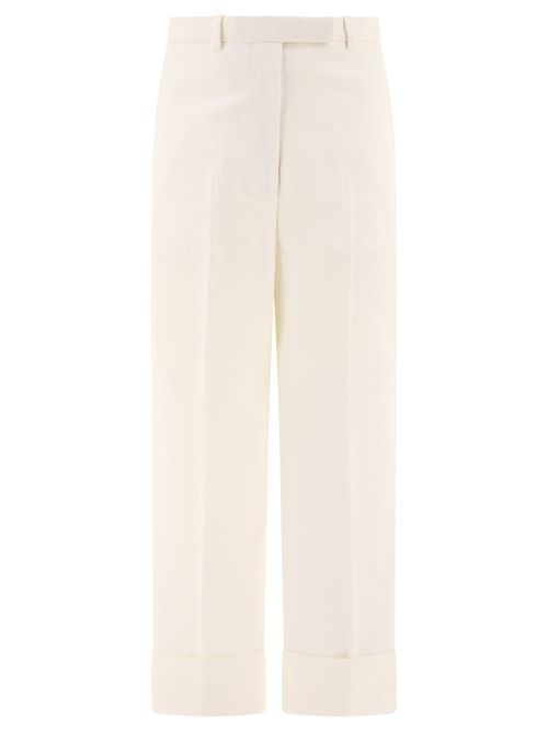 -In Organic Cotton Trousers Bianco-Donna