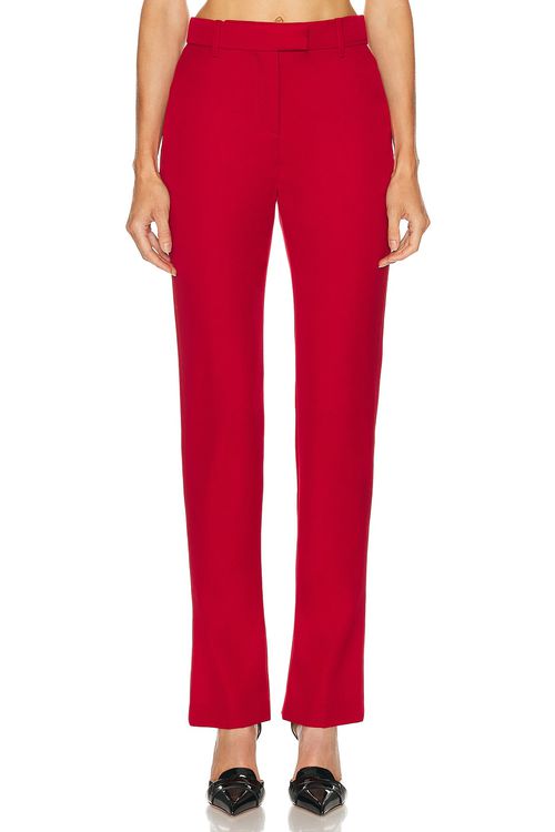 McQueen Straight Trouser in Red