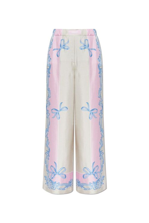 Pattern-printed Wide-leg Trousers