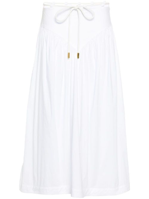 Grinch drawstring midi skirt - White
