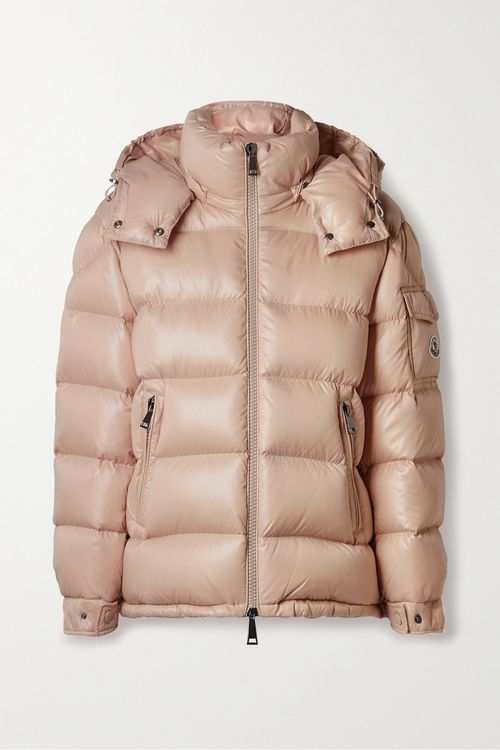 Maire Hooded Quilted Shell Down Jacket - Beige - 4