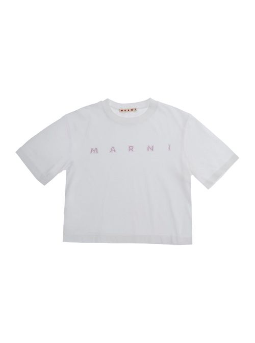 Logo-Embroidered Cotton T-Shirt — White