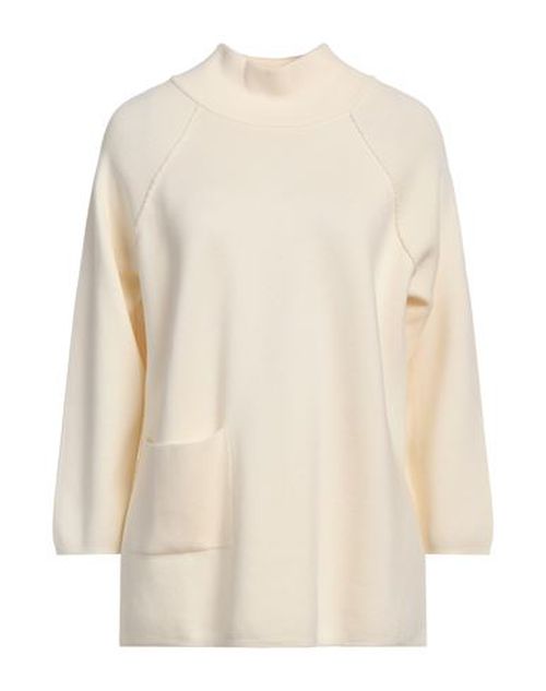 Gran Sasso Woman Turtleneck Cream Size 6 Virgin Wool