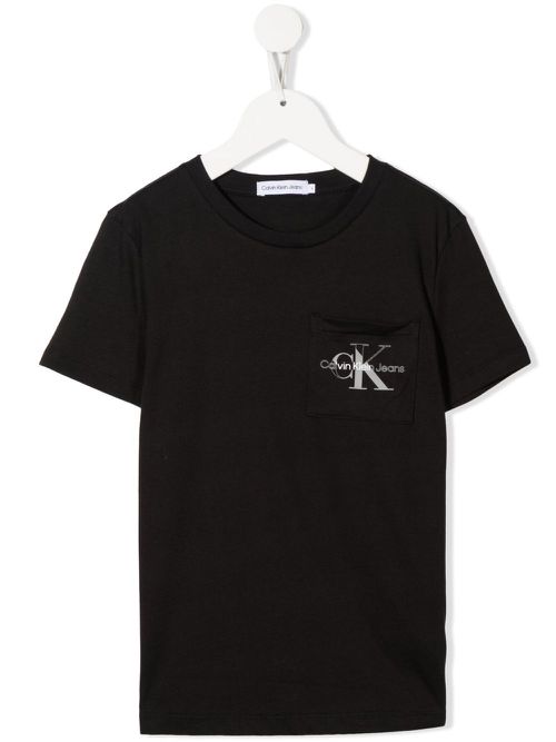 Logo-print short-sleeve T-shirt - Black