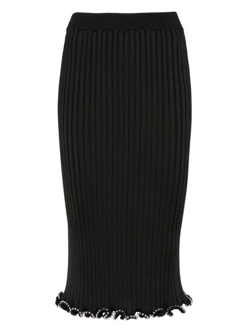 Beaded midi skirt - Black