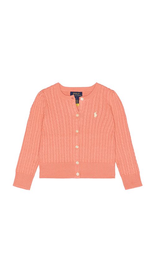 Polo Ralph Lauren Cable Knit Cotton Cardigan in Desert Rose. 2 also , 4