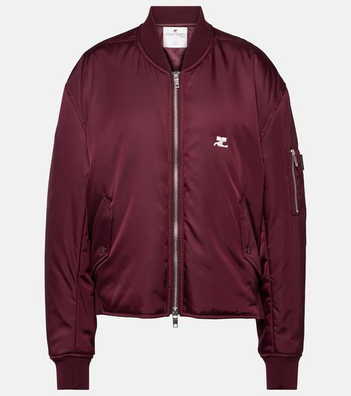 Courrèges Logo bomber jacket