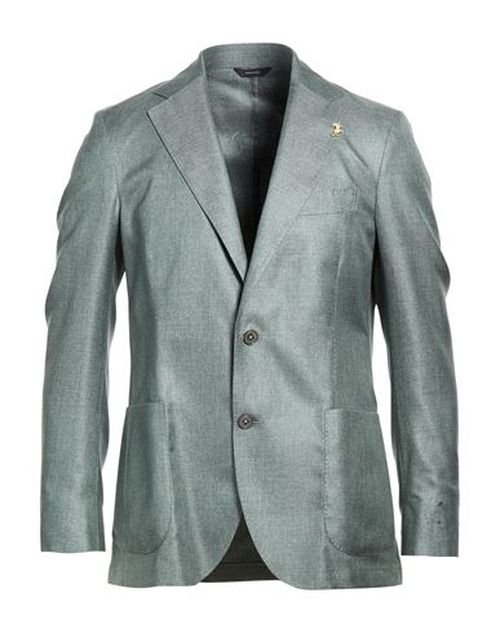 Man Blazer Deep teal Size 44 Silk