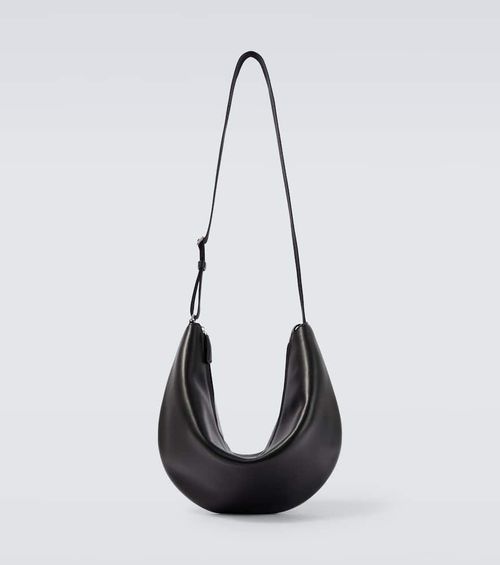 Crescent leather crossbody bag