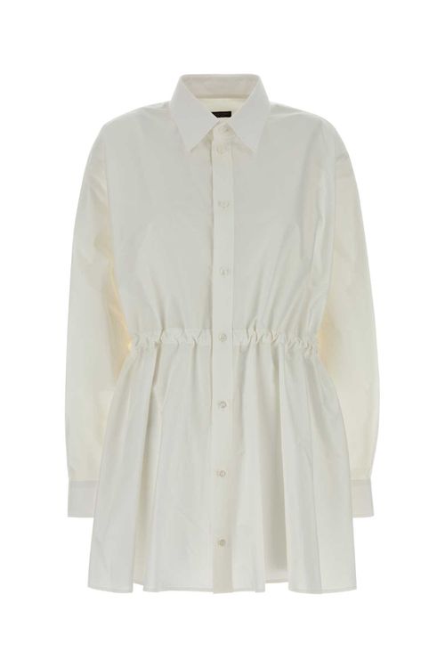 White Poplin Shirt Dress