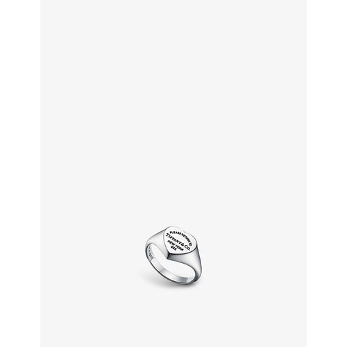 Womens Silver Return to Tiffany Heart Small Sterling-silver Signet Ring