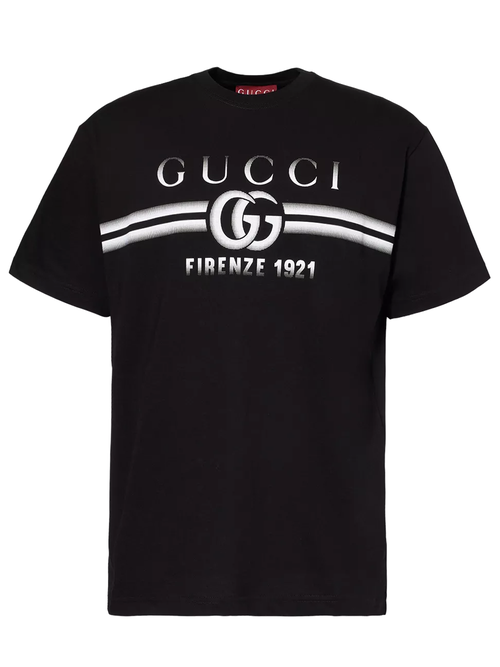 Gucci Interlocking Blur Logo T-Shirt in Black - Black