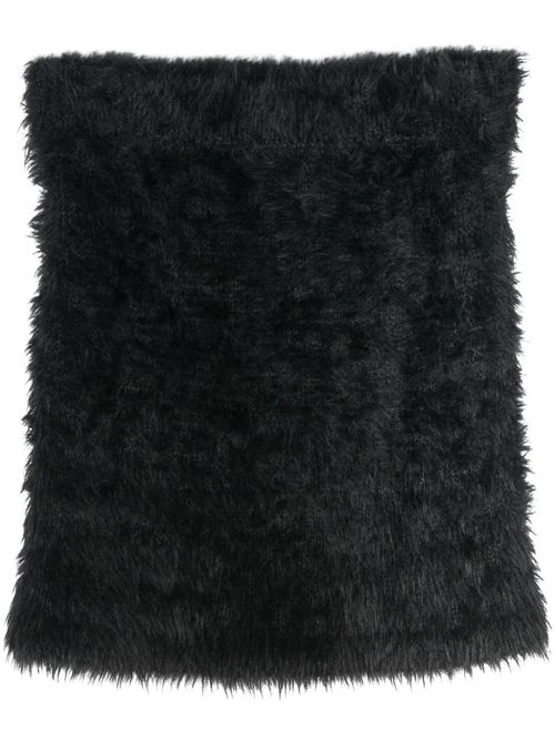 Hairy brushed miniskirt - Black