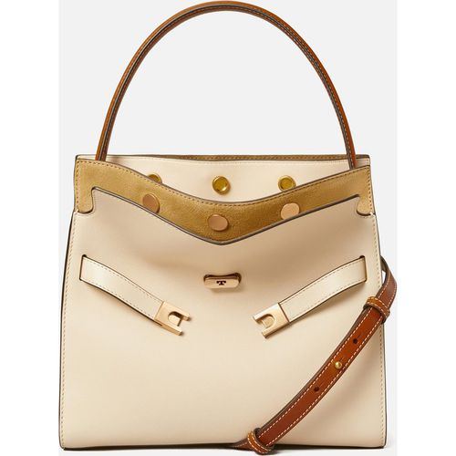 Tory Burch Lee Radziwill Leather and Suede Small Double Bag