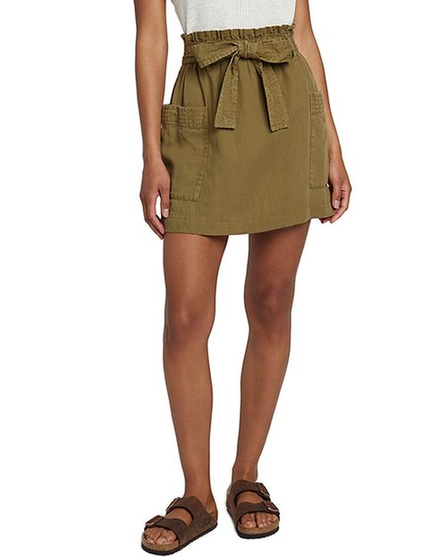 Arlie Linen-Blend Utility Skirt