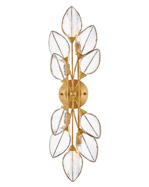 Distressed Brass LED Wall Sconce from the Amira Collection