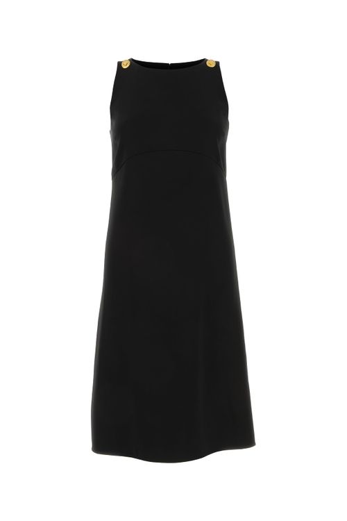 Sleeveless Shift Dress — Black