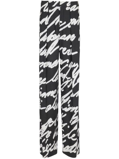 Love Letter pleated trousers - Black