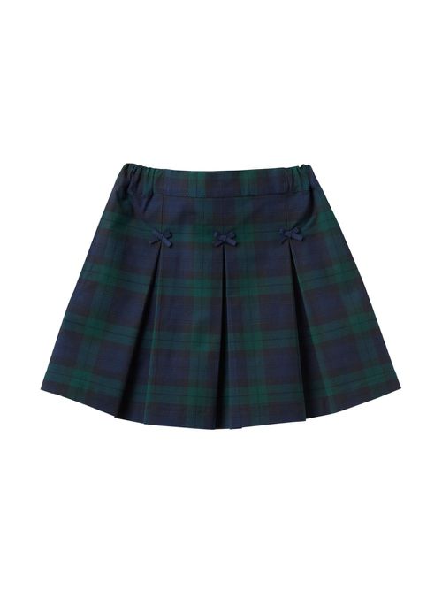 Pleated plaid miniskirt - Blue