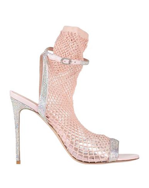 Le Silla Woman Sandals Light pink Size 5 Textile fibers, Leather