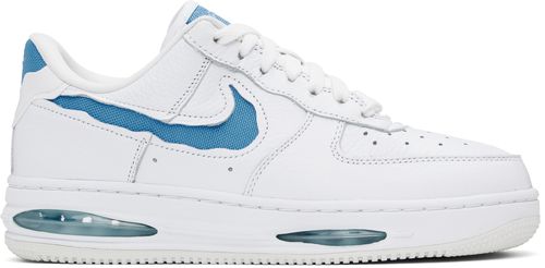 Nike White & Blue Air Force 1 Low EVO Sneakers