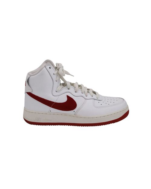 Air Force 1 High 'Nai Ke' Sneakers in White Red Leather
