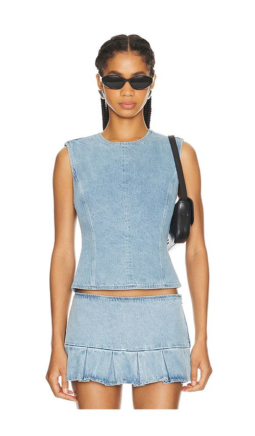 LIONESS Countryside Top in Denim-Light. -  XXS also in L, M, S, XL