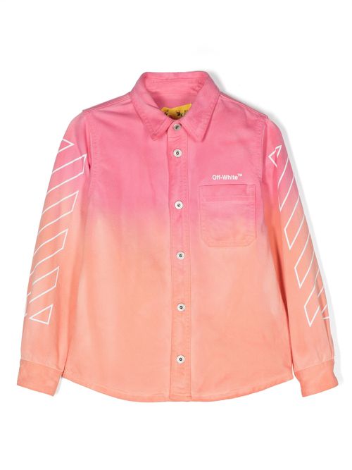 Tie-dye effect long sleeved shirt - Pink
