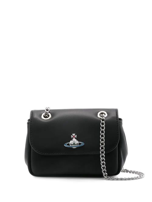 Black small Orb-plaque Crossbody bag