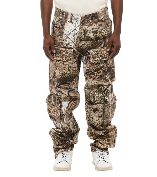 Multicolor Camo Print Trousers